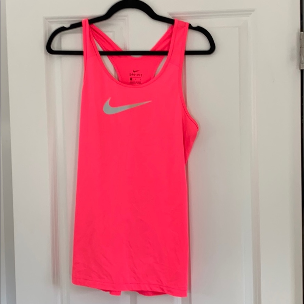 Fluorescent pink Nike Dri-Fit tank